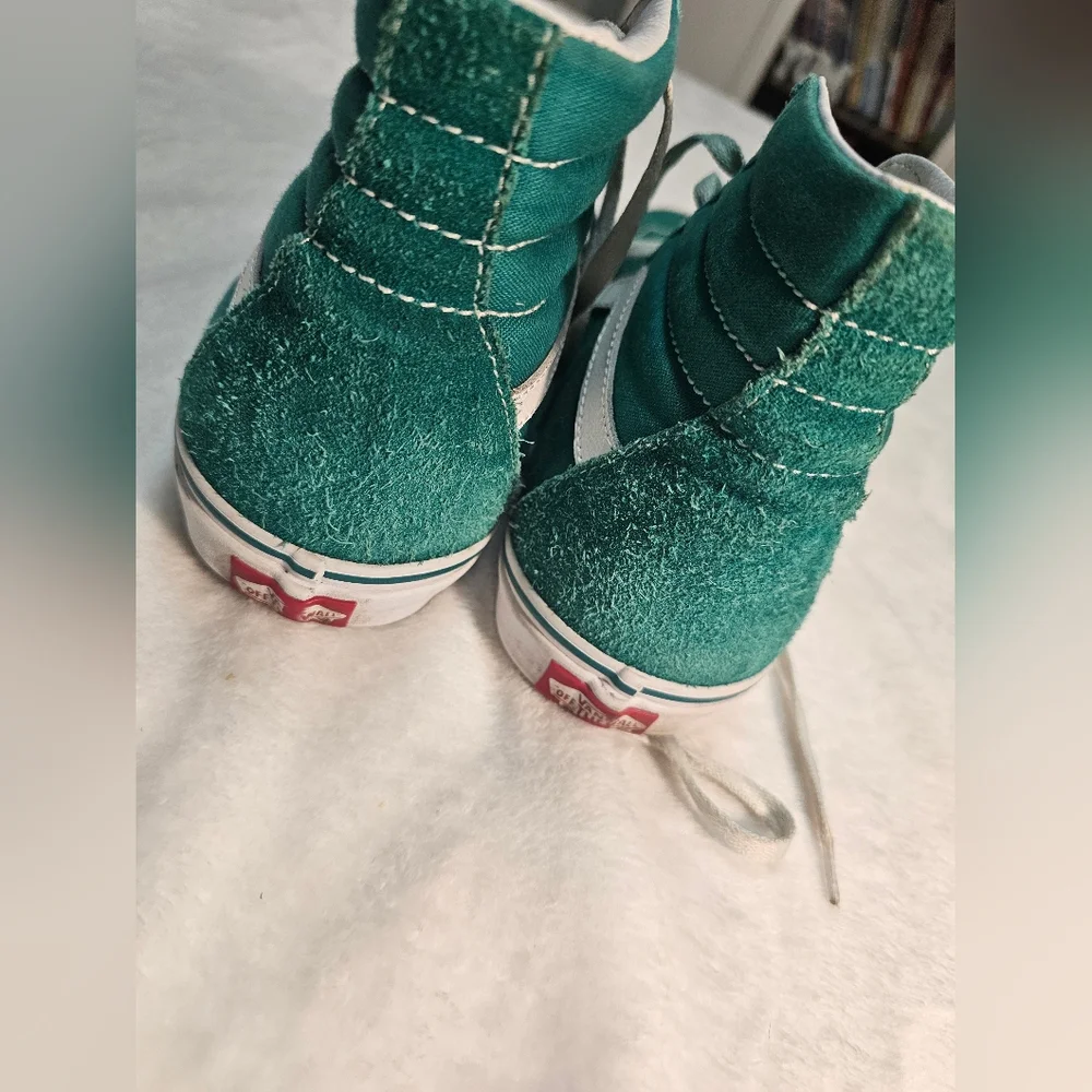 VANS skater shoes teal green Mens 9.5 US - Picture 5 of 9